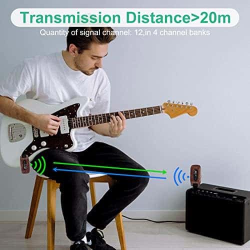 Transmisor Inalámbrico AKLOT Recargable Guitarra Eléctrica
