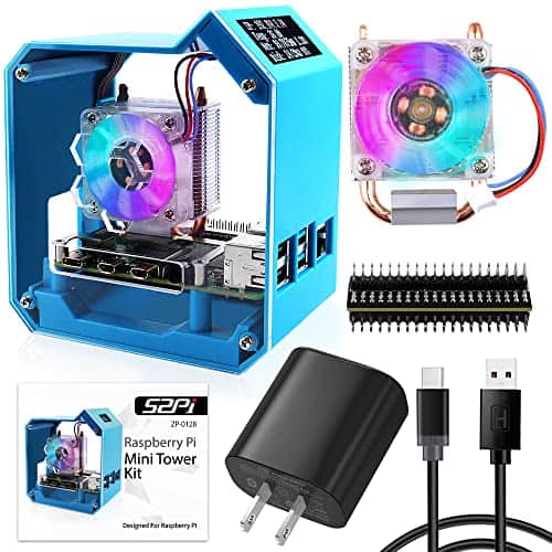 Kit Mini Torre GeeekPi Carcasa y Placas para Raspberry Pi 4B