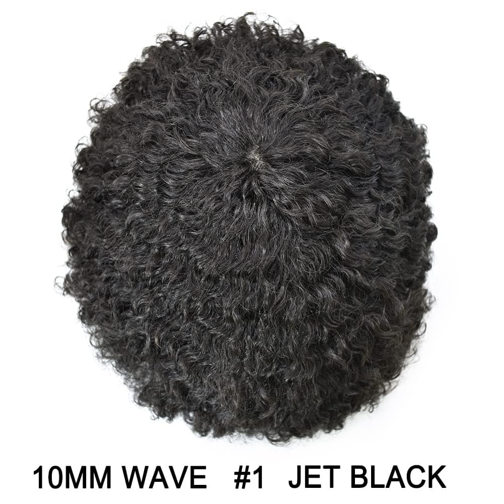 Alternative view of Tupé Afro para Hombres Negros Piel de Poliéster Completa