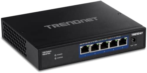 Switch TRENDnet TEG-S750 5 puertos 5 x 10G RJ-45 -Negro