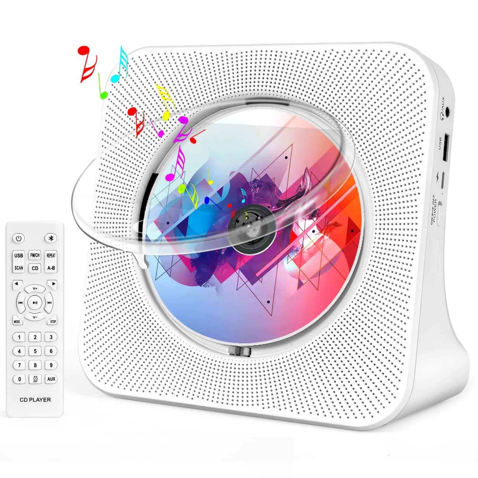 Reproductor de CD de escritorio con altavoces, ROADOM Home