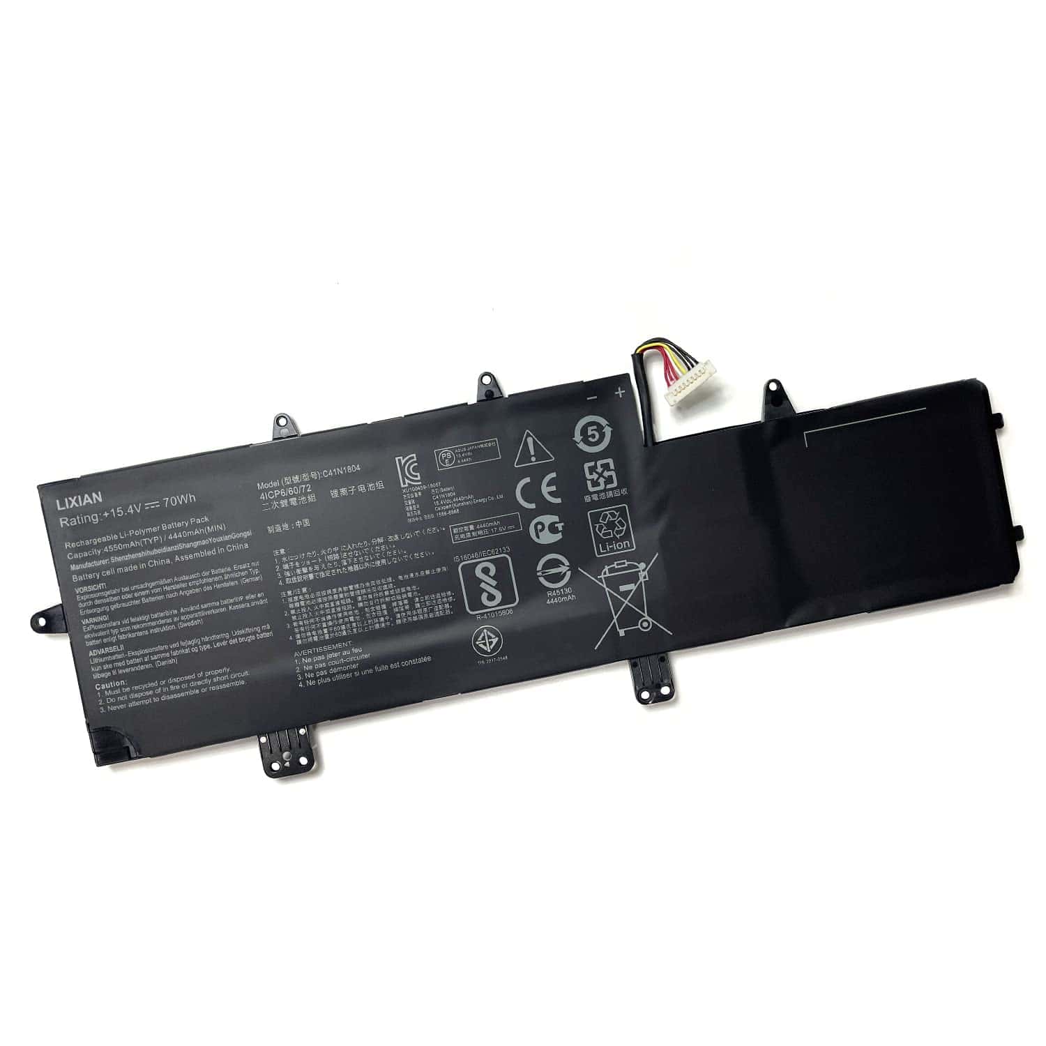 Batería de Laptop de Reemplazo LIXIEKE C41N1804 15.4V 70Wh