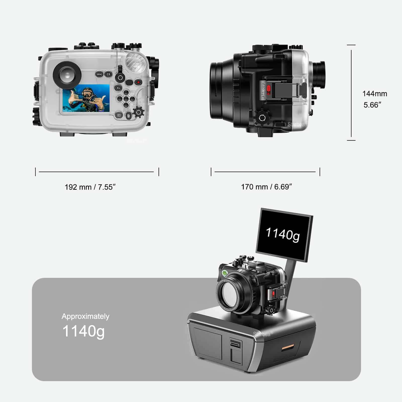 Funda submarina Seafrogs para Sony A6600 10-18mm con puerto - Image 8