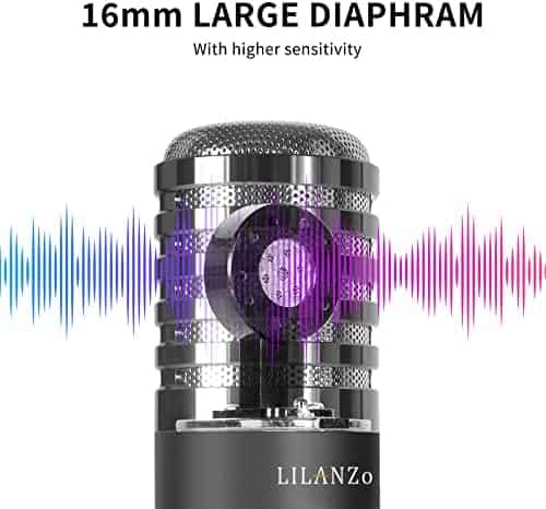 Micrófono Condensador USB LILANZo con Accesorios -Negro - Image 4