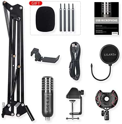 Micrófono Condensador USB LILANZo con Accesorios -Negro - Image 8