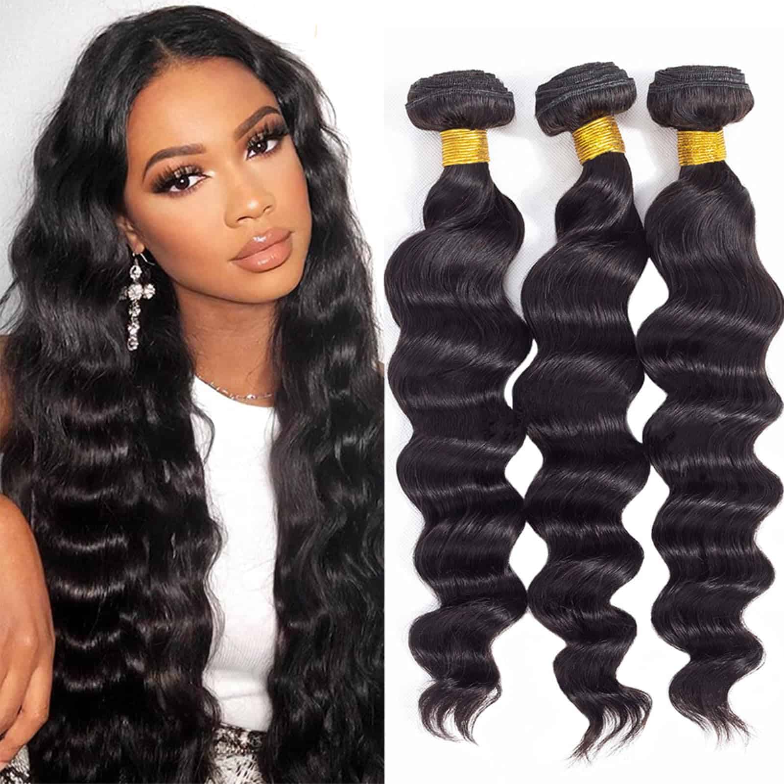 Paquetes de Ondas Suelta de Pelo Humano 12A 18" 18" 18"