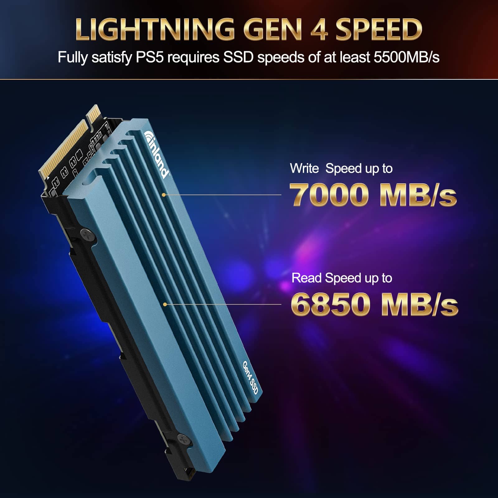 Alternative view of INLAND 2TB Gaming Performance Plus NVMe SSD Interno para