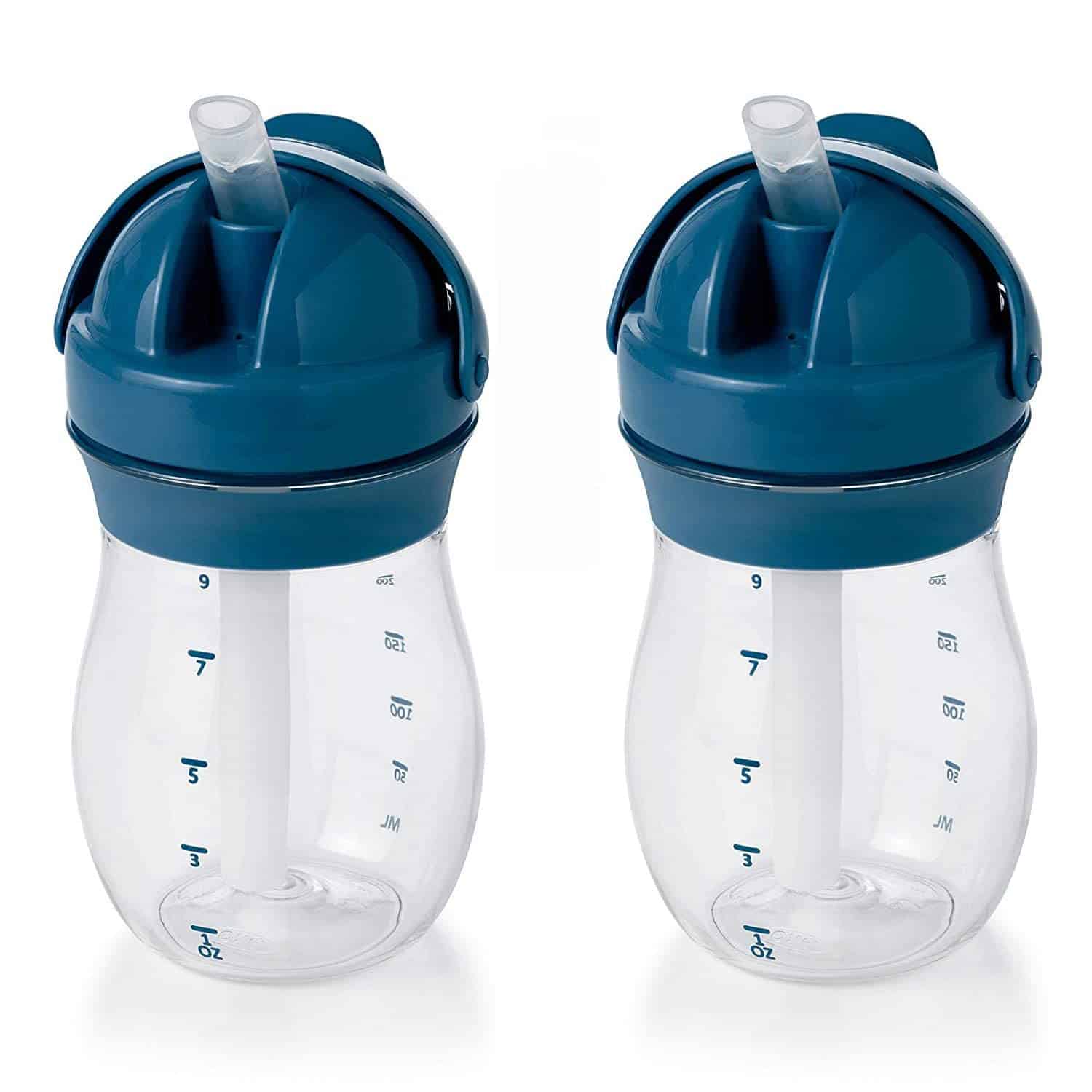 Vaso con pajita OXO TOT Transitions, Azul Marino, 9 Onzas