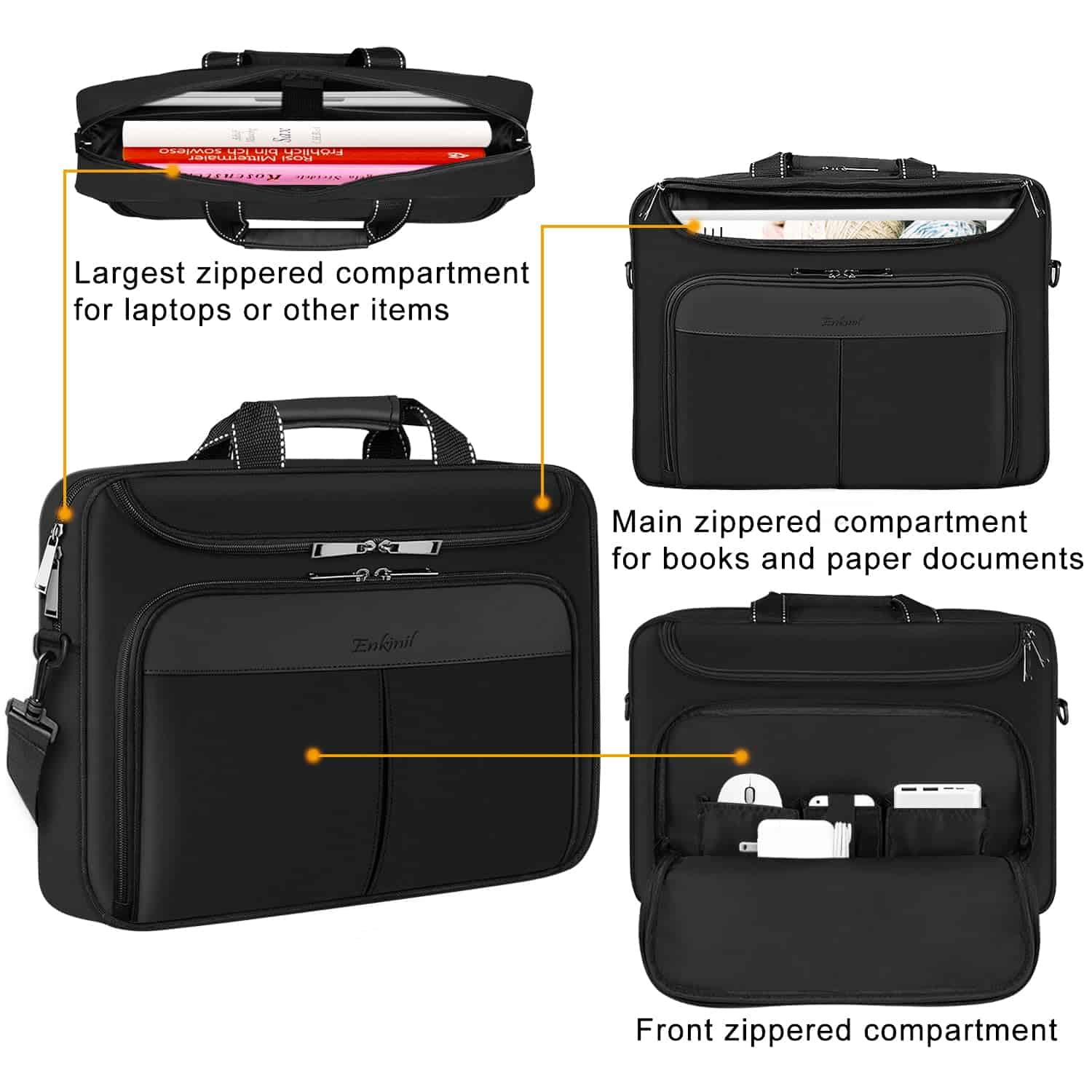 Bolso Para Laptop Enkinil, 17 Pulgadas, Impermeable, Bolso - Imagen 3