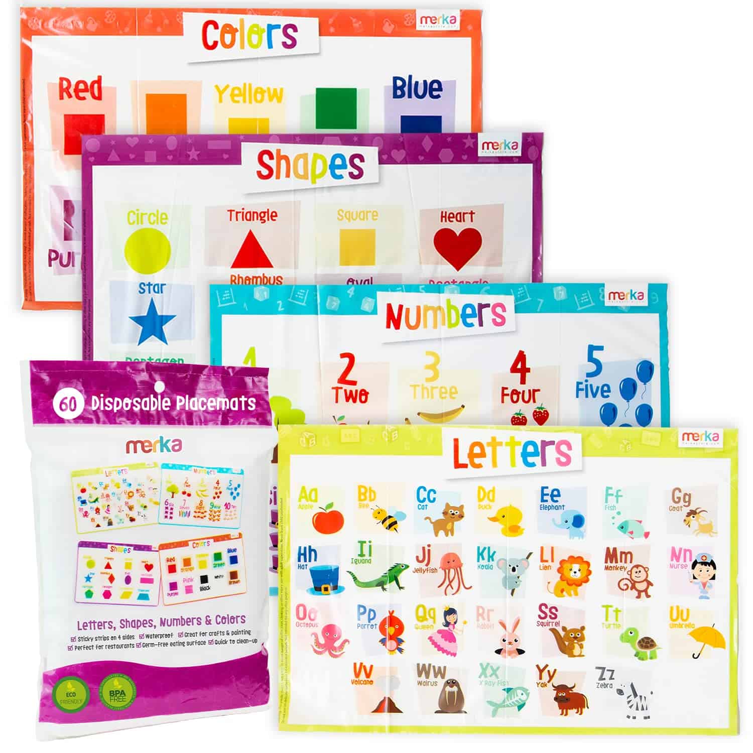 Merka Manteles Individuales Desechables para Bebés y Niños