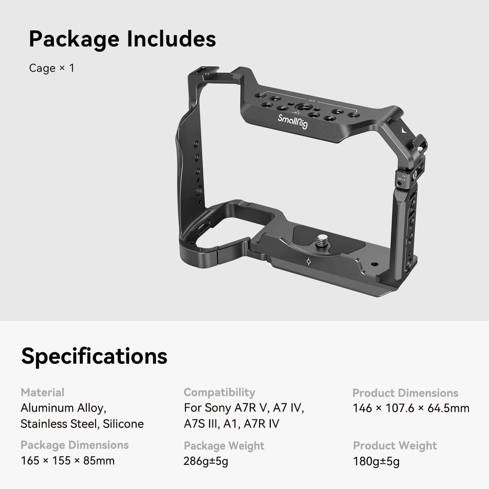 SmallRig Cage Completa para Sony Alpha 7R V/IV/S III/A7R - Image 8