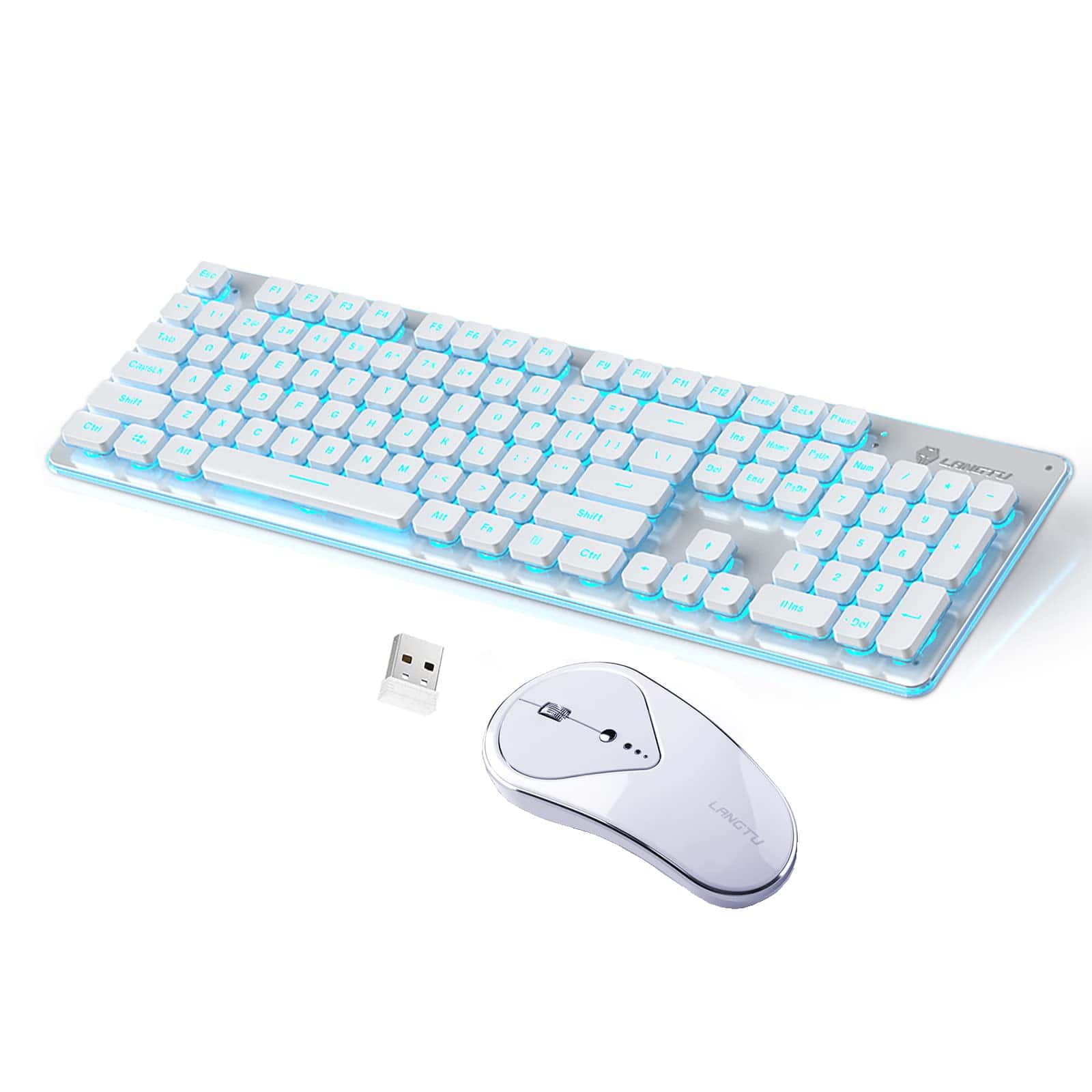 Combo de Teclado y Ratón Inalámbrico Retroiluminado,