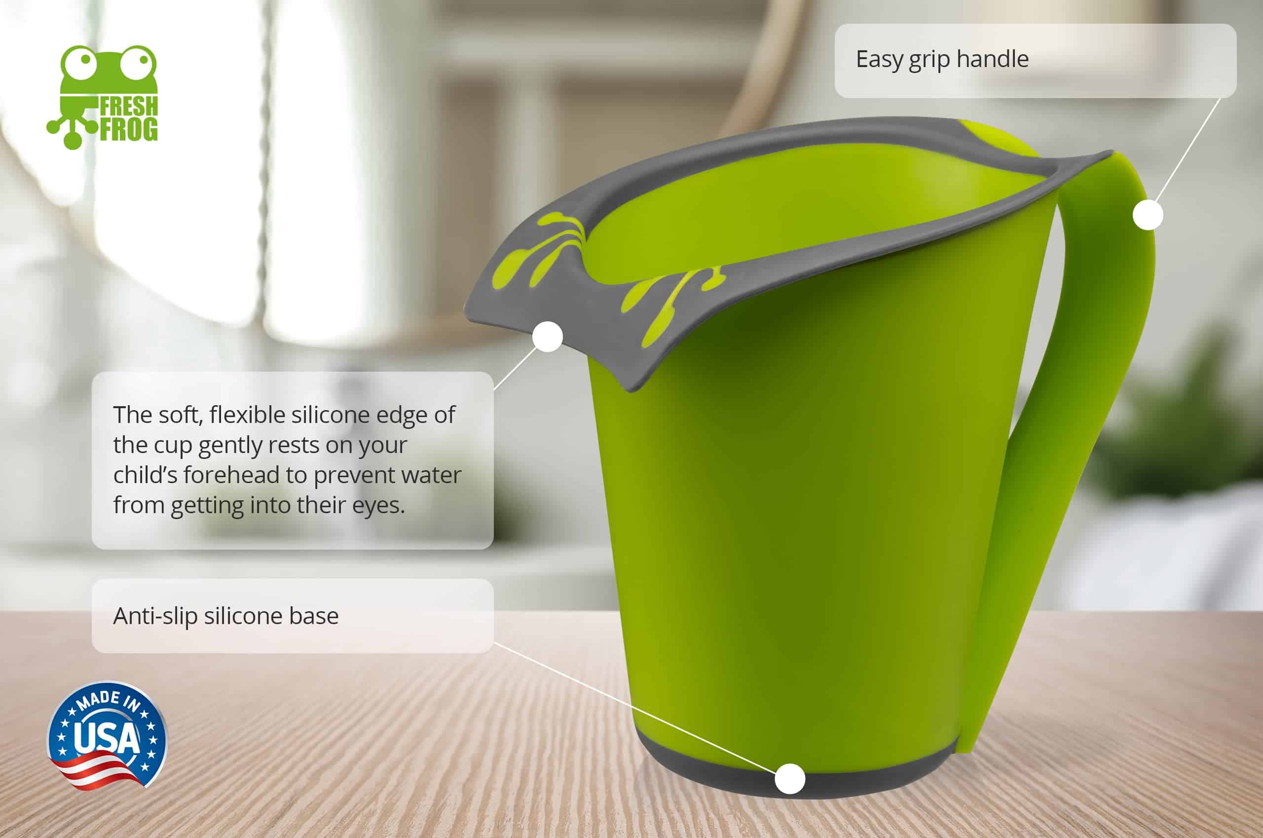 FRESH FROG - Vaso de Baño de Plástico (800ml, 27 onzas - Imagen 3