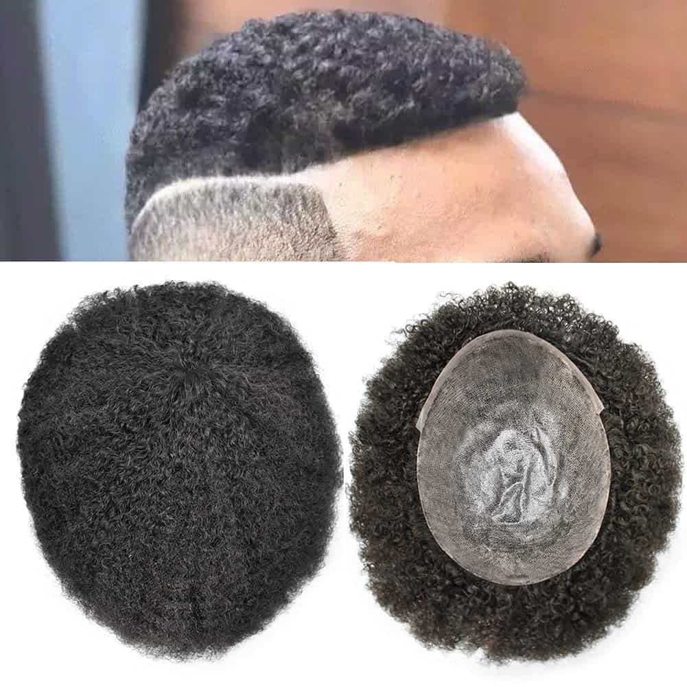 Pelucas Afro para Hombres Negros Sistemas Capilares Rizados