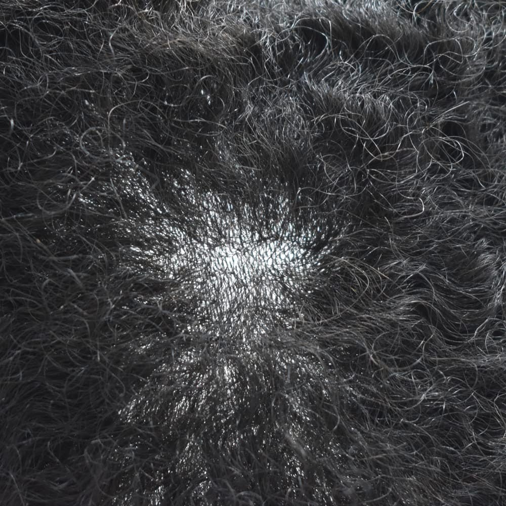 Alternative view of Peluca Afro para Hombres Negros Unidad de Cabello Tejida
