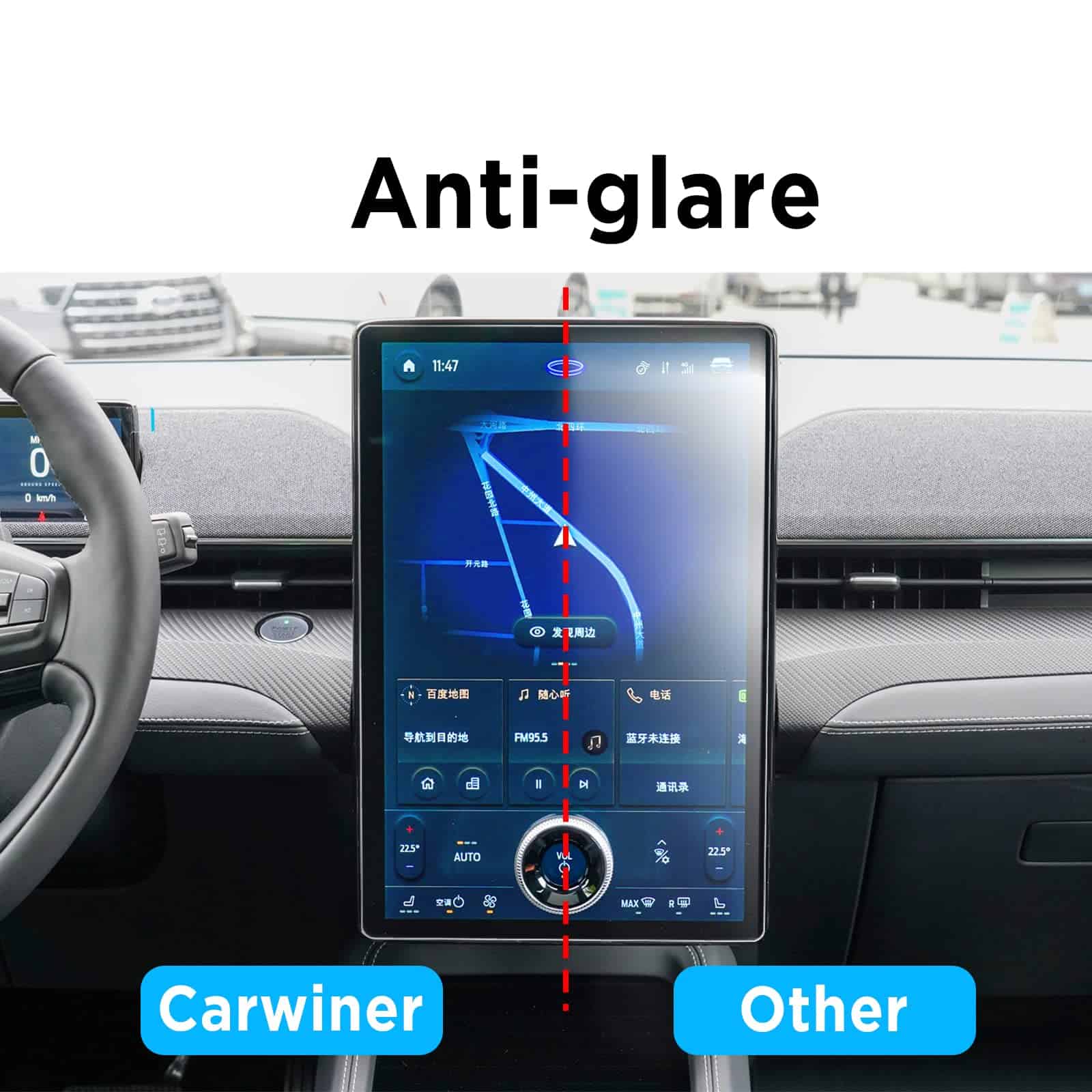 Protector de pantalla Carwiner 2PCS compatible con Mustang - Image 4