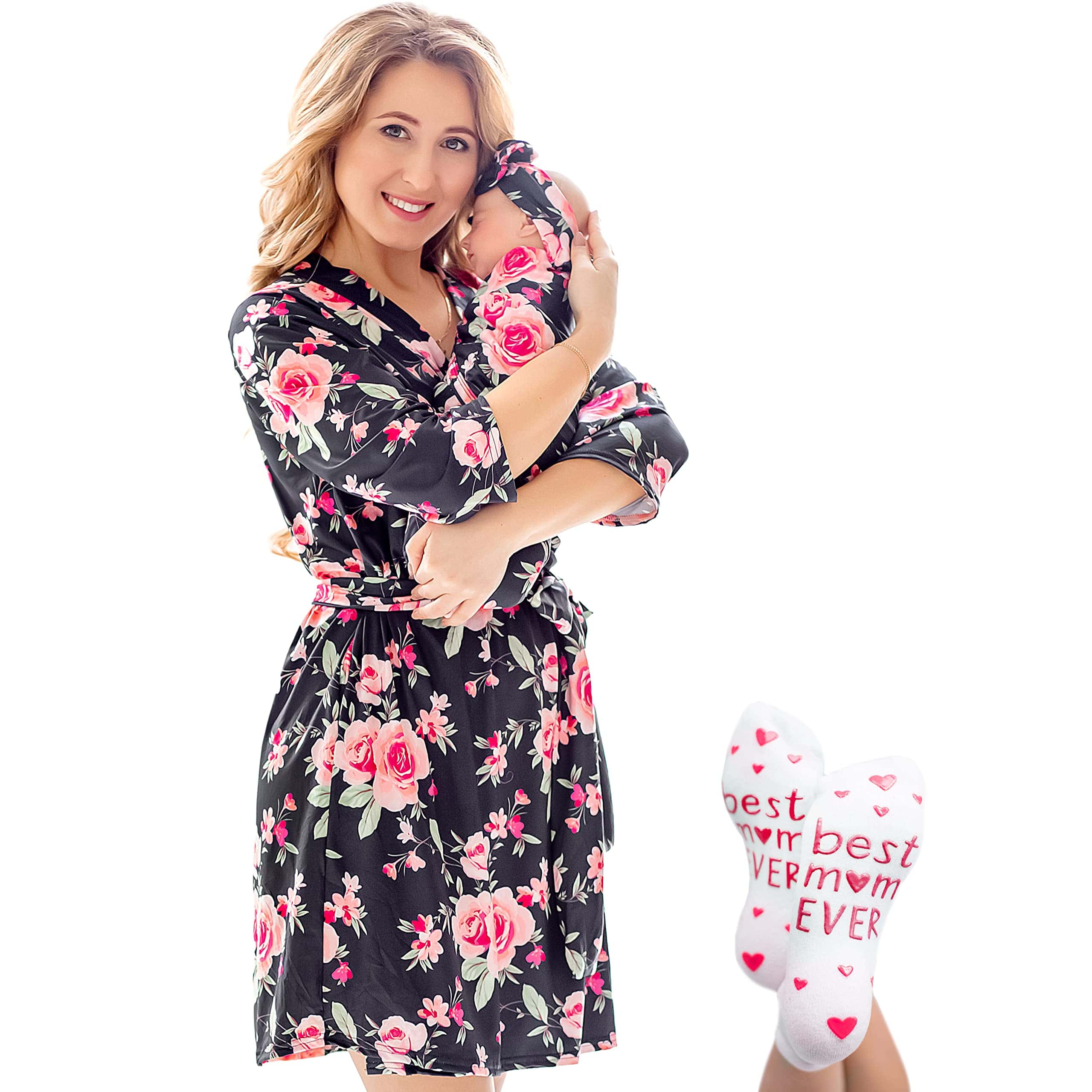 Conjunto de Bata y Envoltura para Mamá y -Brianna