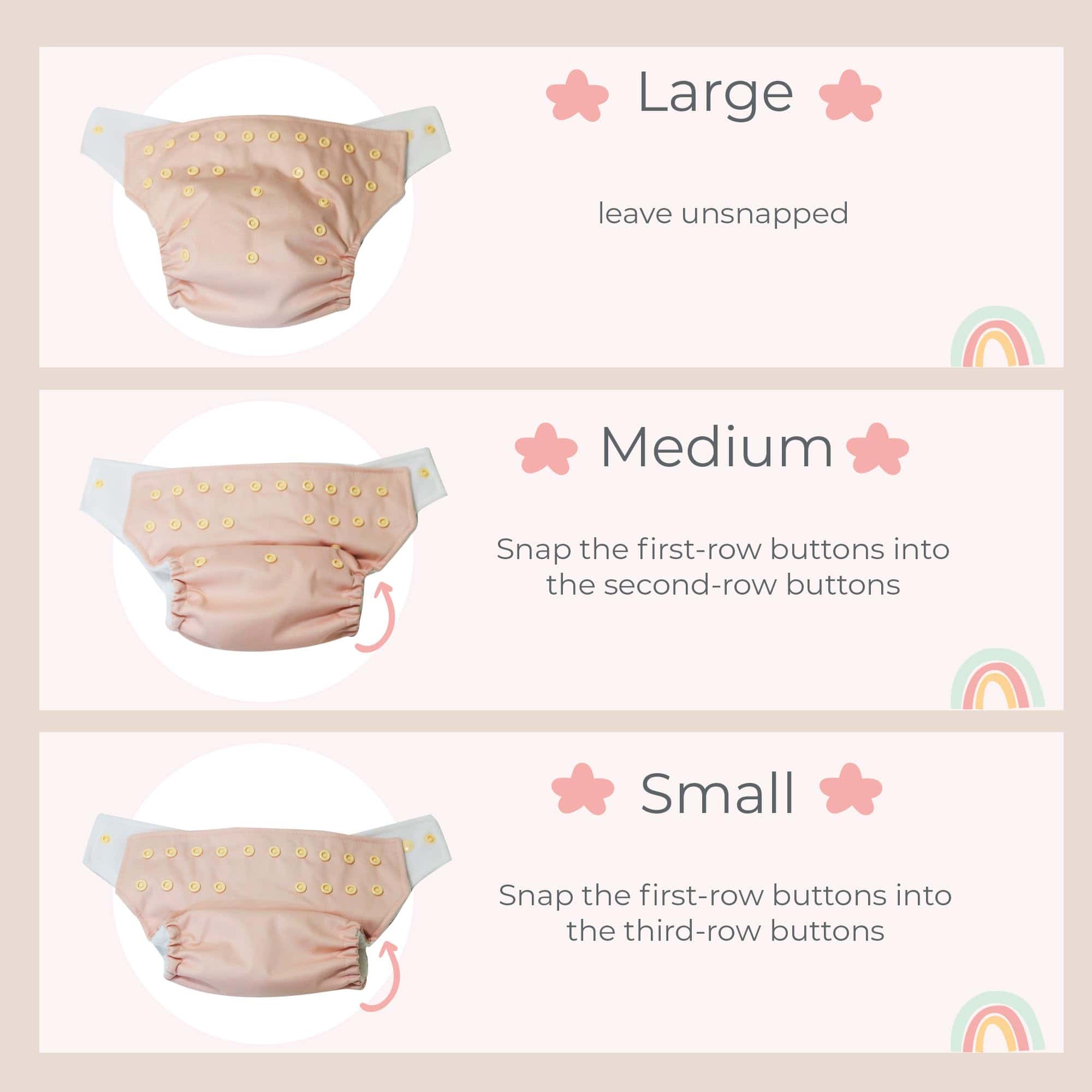 Paquete de 5 Pañales de Tela KAWAII BABY de Un Tamaño con - Image 7