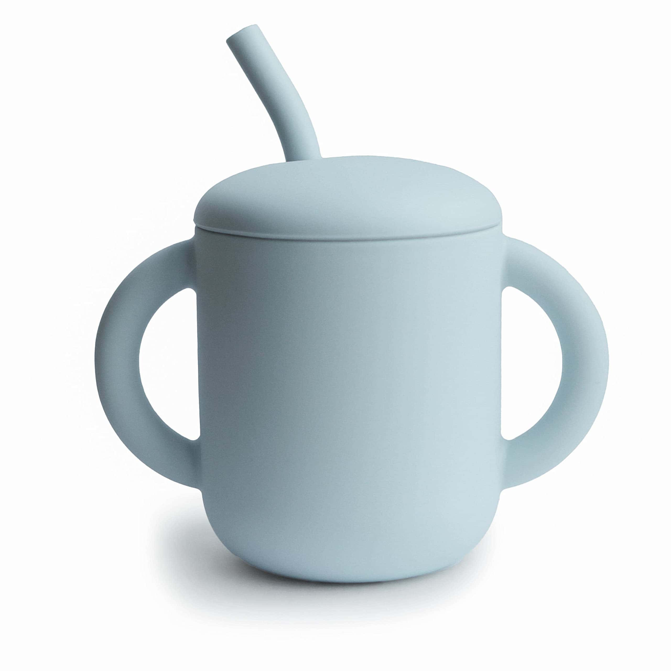 Vaso de entrenamiento y sorbeto de silicona 100% de mushie