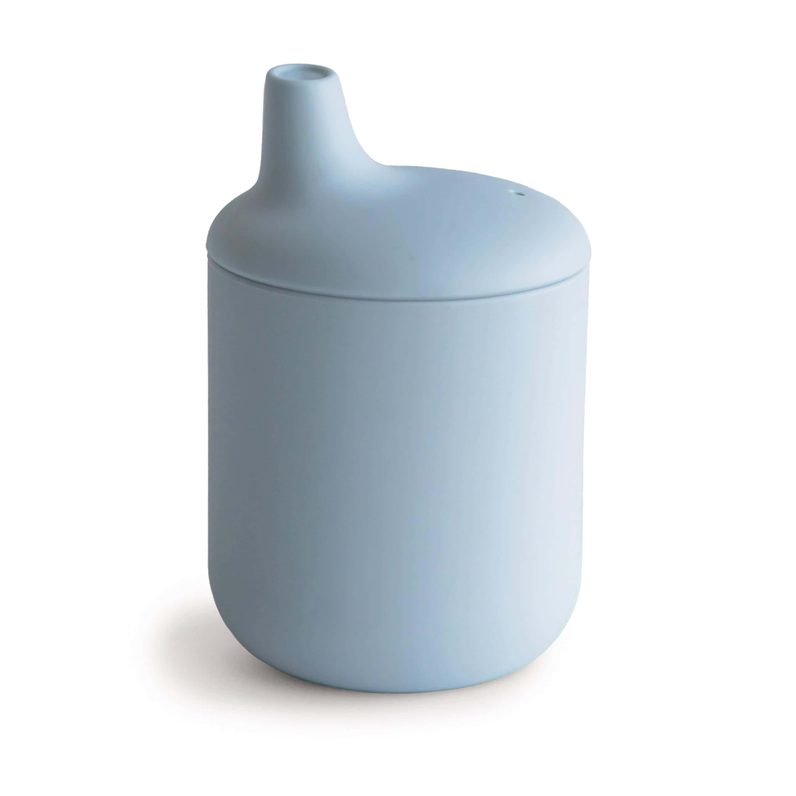 Vaso para bebé de silicona 100% mushie | 6 meses+ (Azul