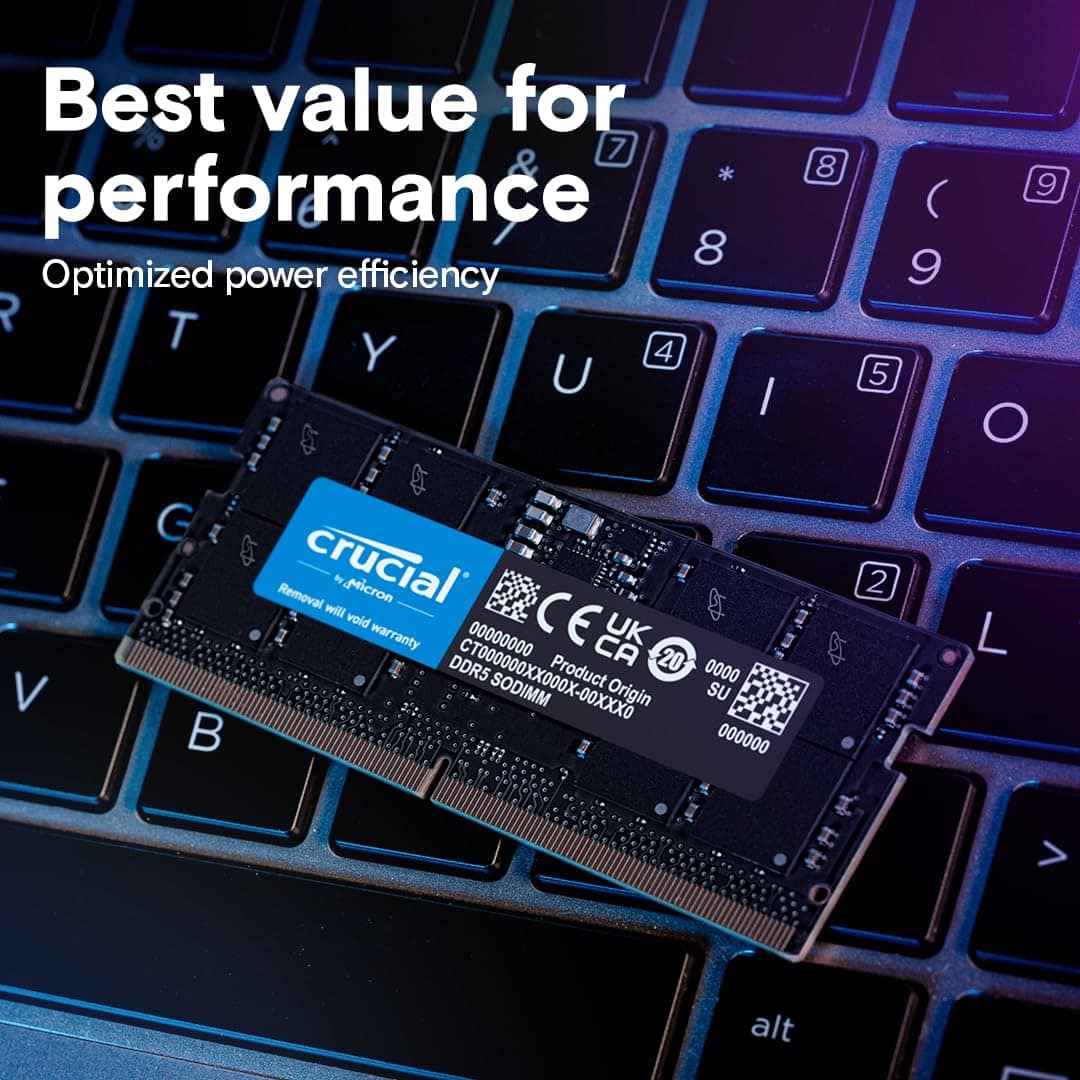 Kit de RAM Crucial 32GB DDR5 (2x16GB), 4800MHz CL40 Memoria - Image 6
