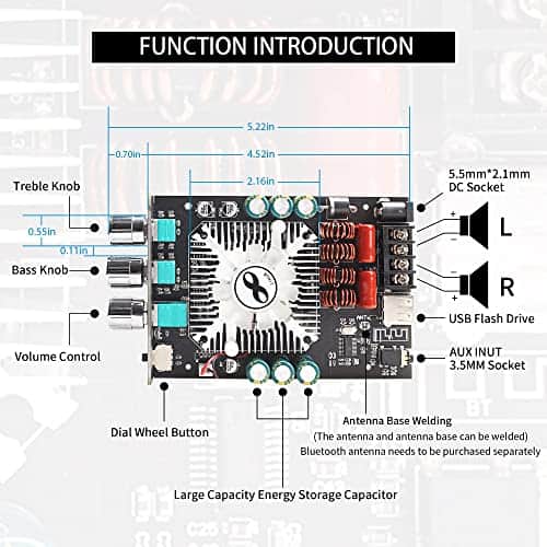 Placa de amplificador de potencia de 320W con Subwoofer 2.0 - Imagen 3