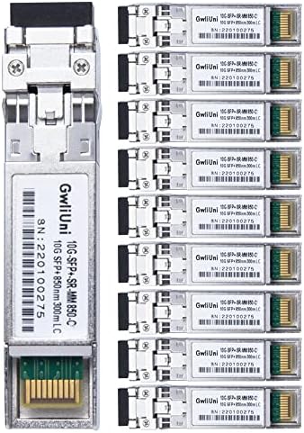 Transceptor De Red GwliUni 10G SFP+ SR MM850nm 300m 10 Pzs