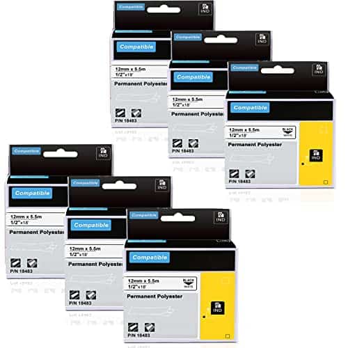 Aonomi 18483 Industrial Labels Reemplazo para DYMO Rhino