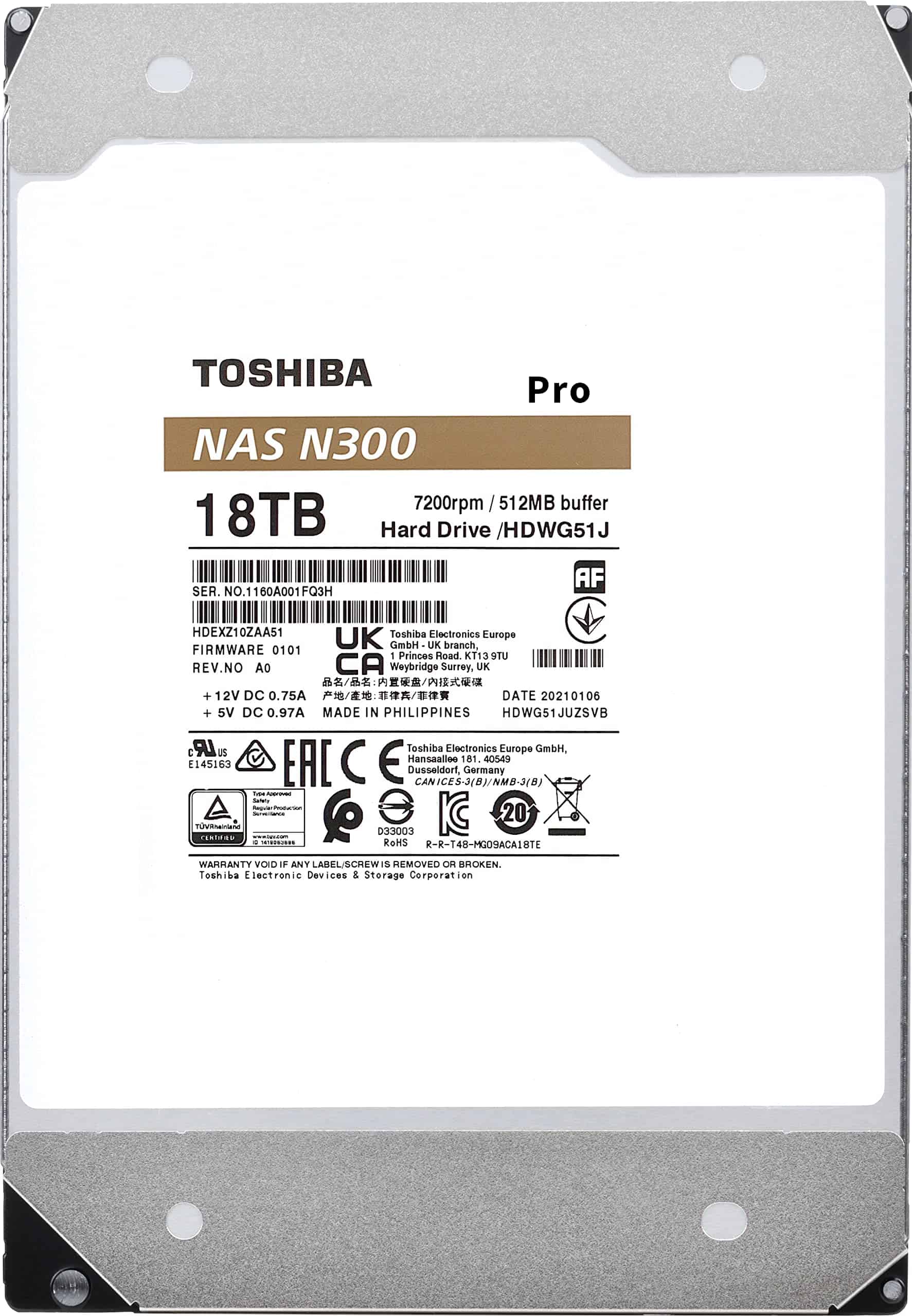 Disco Duro Interno Toshiba N300 PRO 18TB para NAS - Image 7