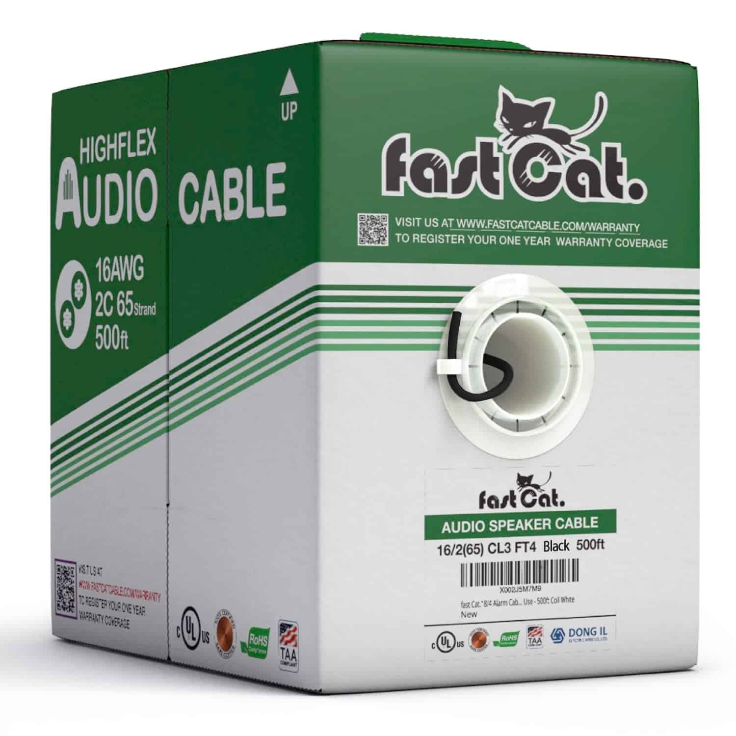 Cable de Altavoz de 16 Guage 2C, Certificado UL &