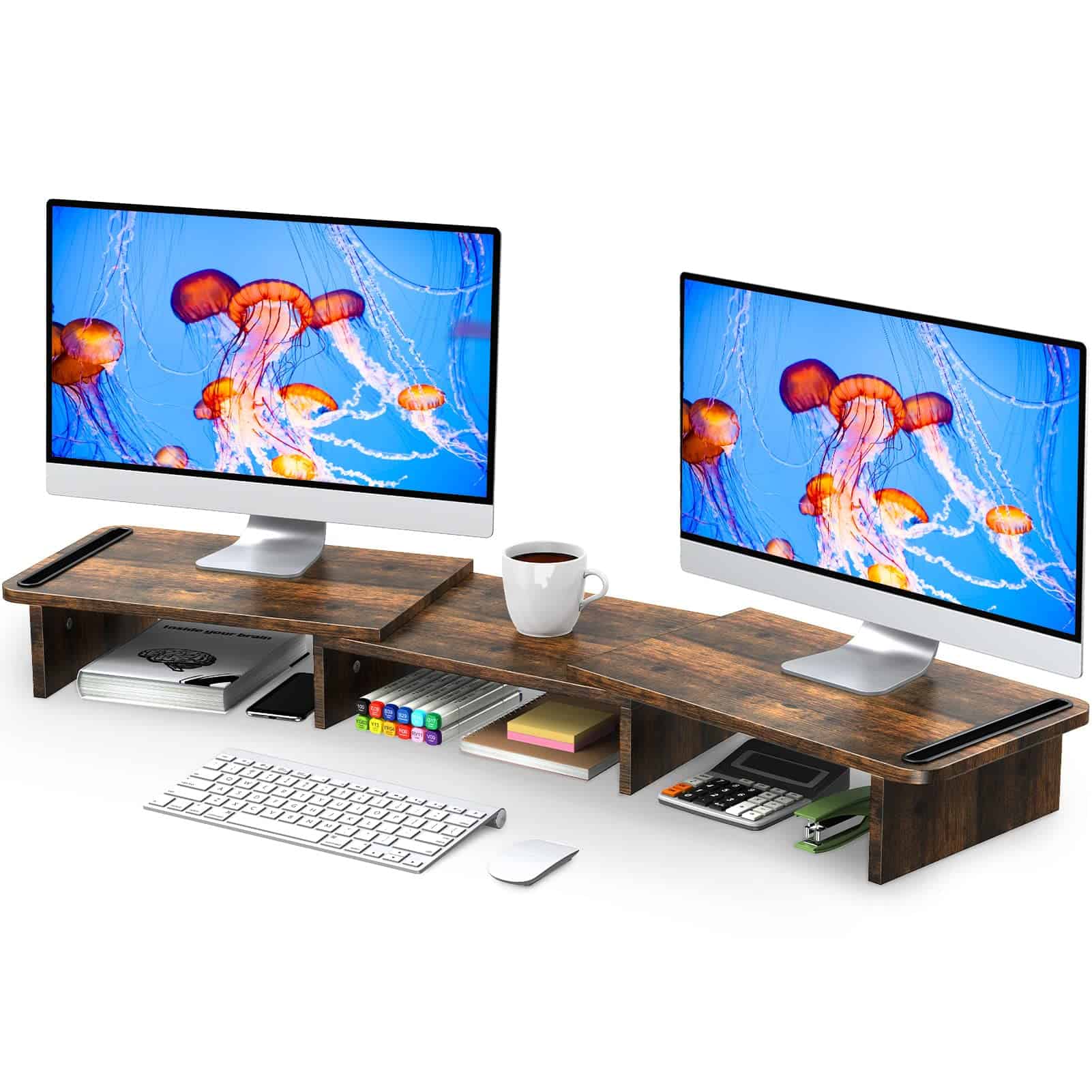 Zimilar Dual Monitor Stand Riser, Soporte para monitor con