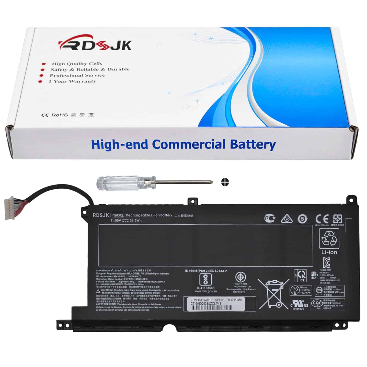Batería de Laptop PG03XL para HP Pavilion Gaming 15-DK