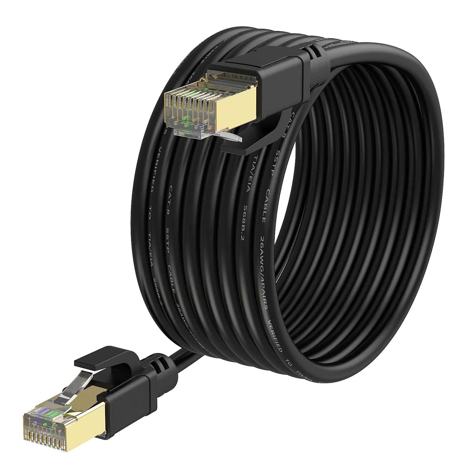 YixGH Cable Ethernet Cat8 150ft, Cordón de Red para