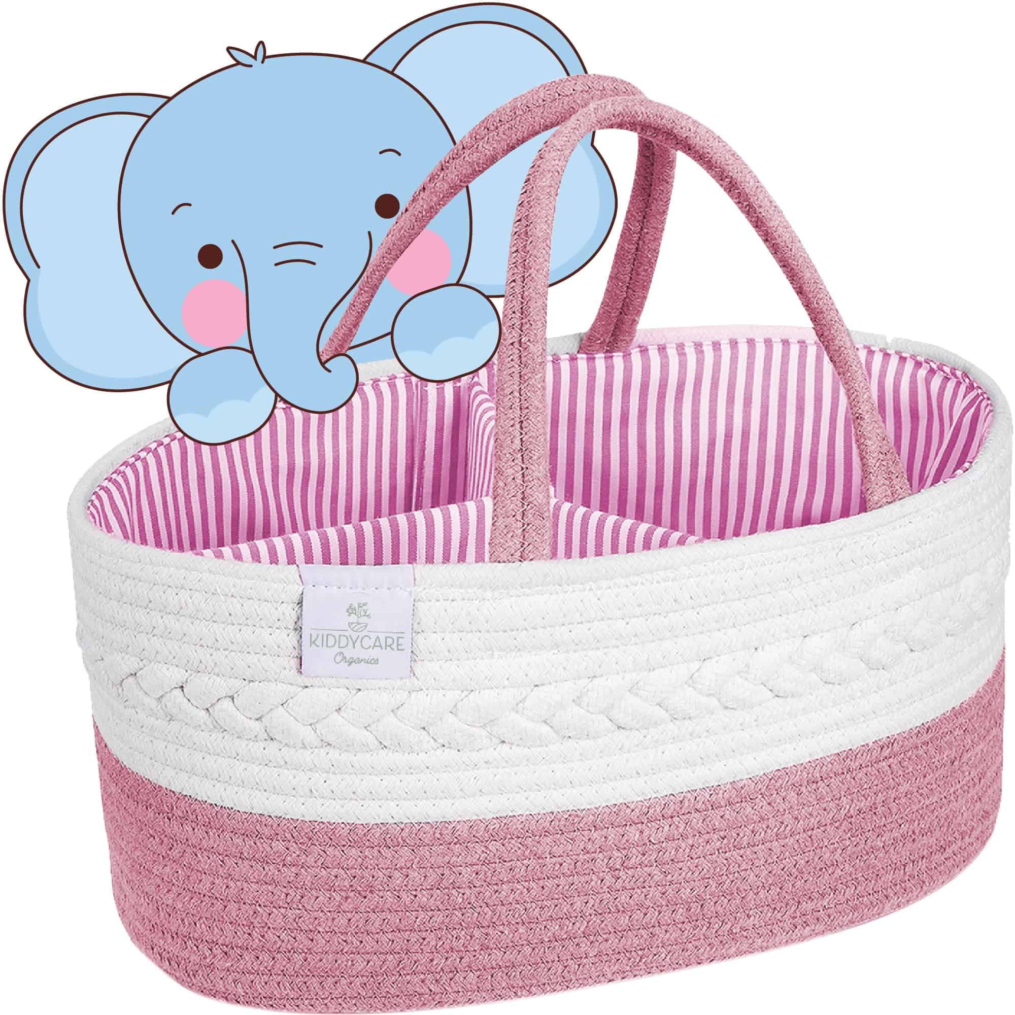 Organizador de Pañales KiddyCare Tejido, Cesta Grande Gris