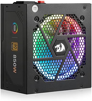 Fuente de Poder Redragon PSU007 850W 160mm 80+ ATX Rgb -Neg
