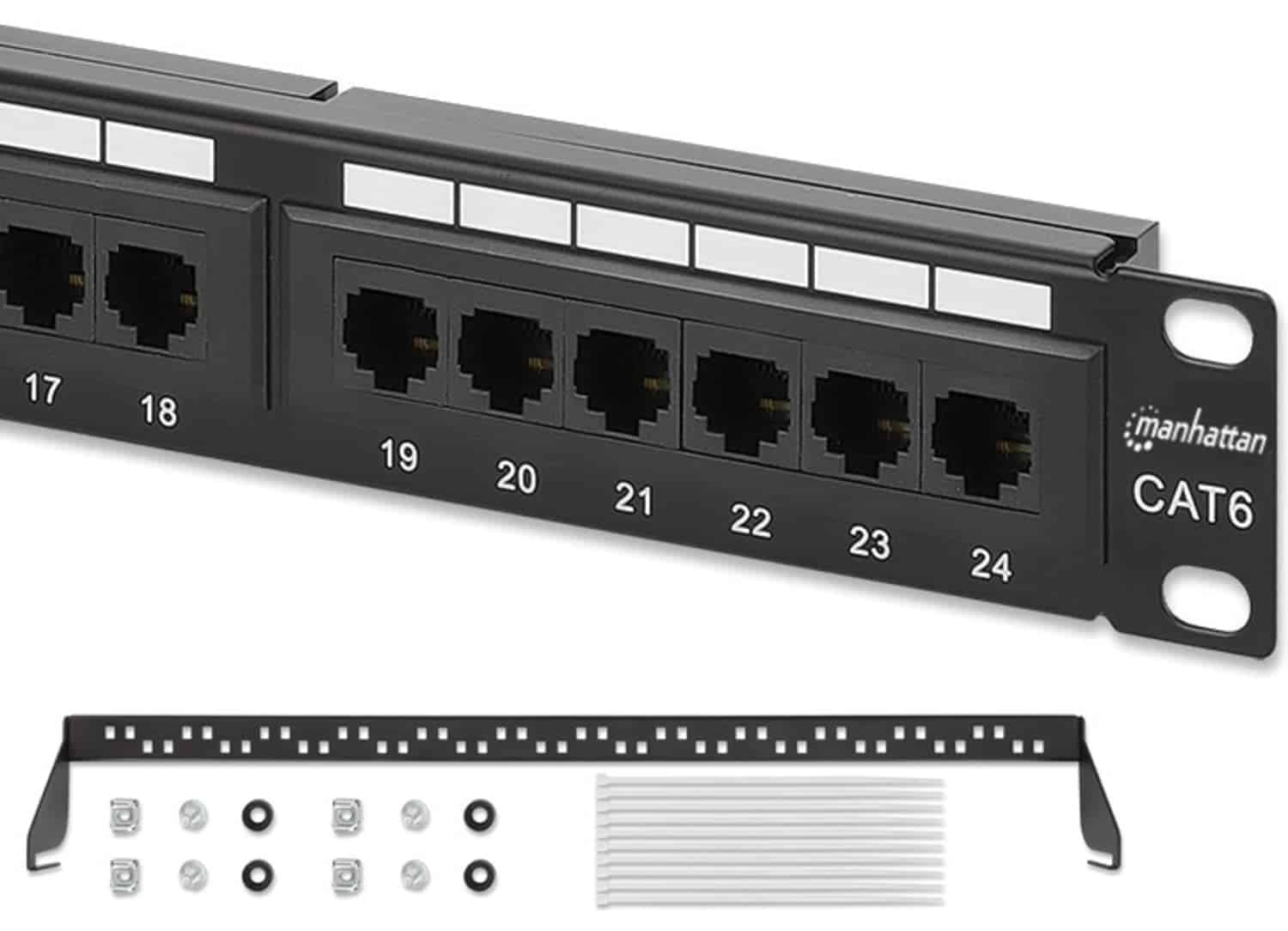 Panel De Conexión De Red Manhattan De 24 Puertos Cat-6 - Ul