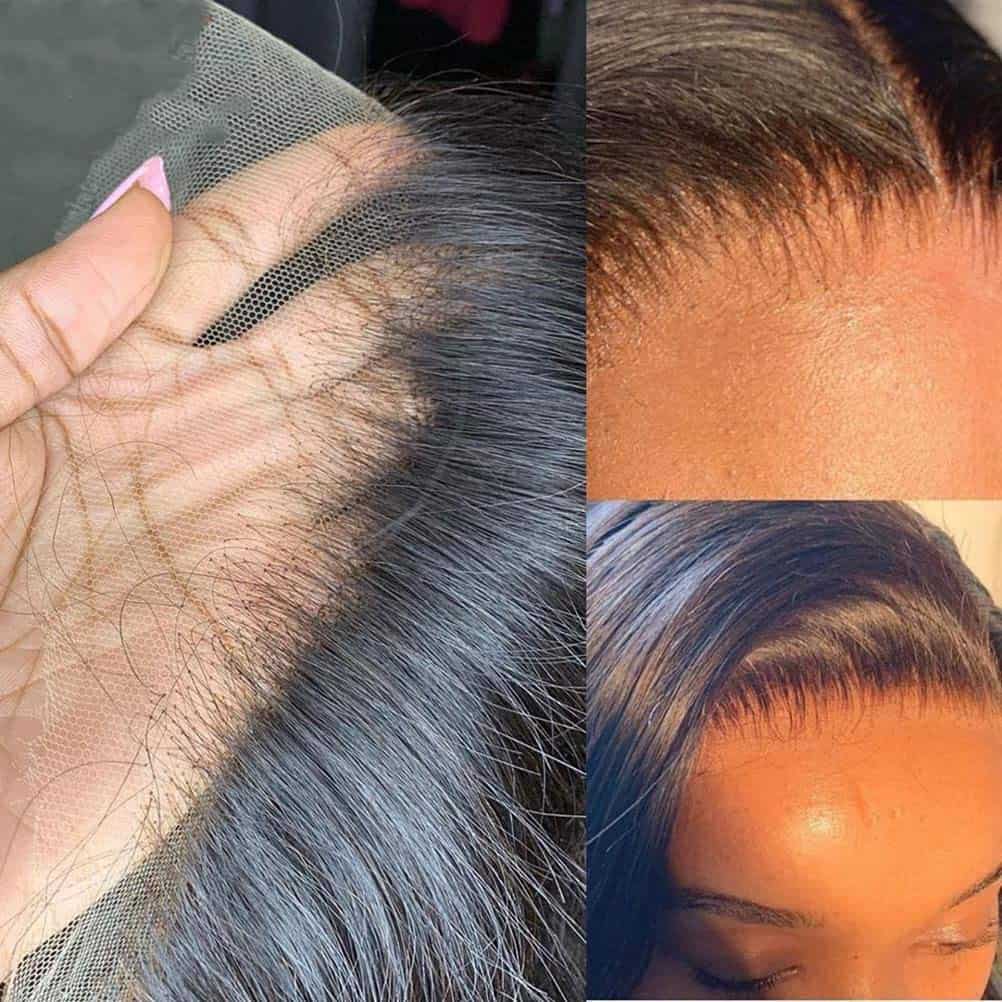 Sunelk Peluca de Encaje Ondulado Cuerpo de Cabello Humano - Imagen 7