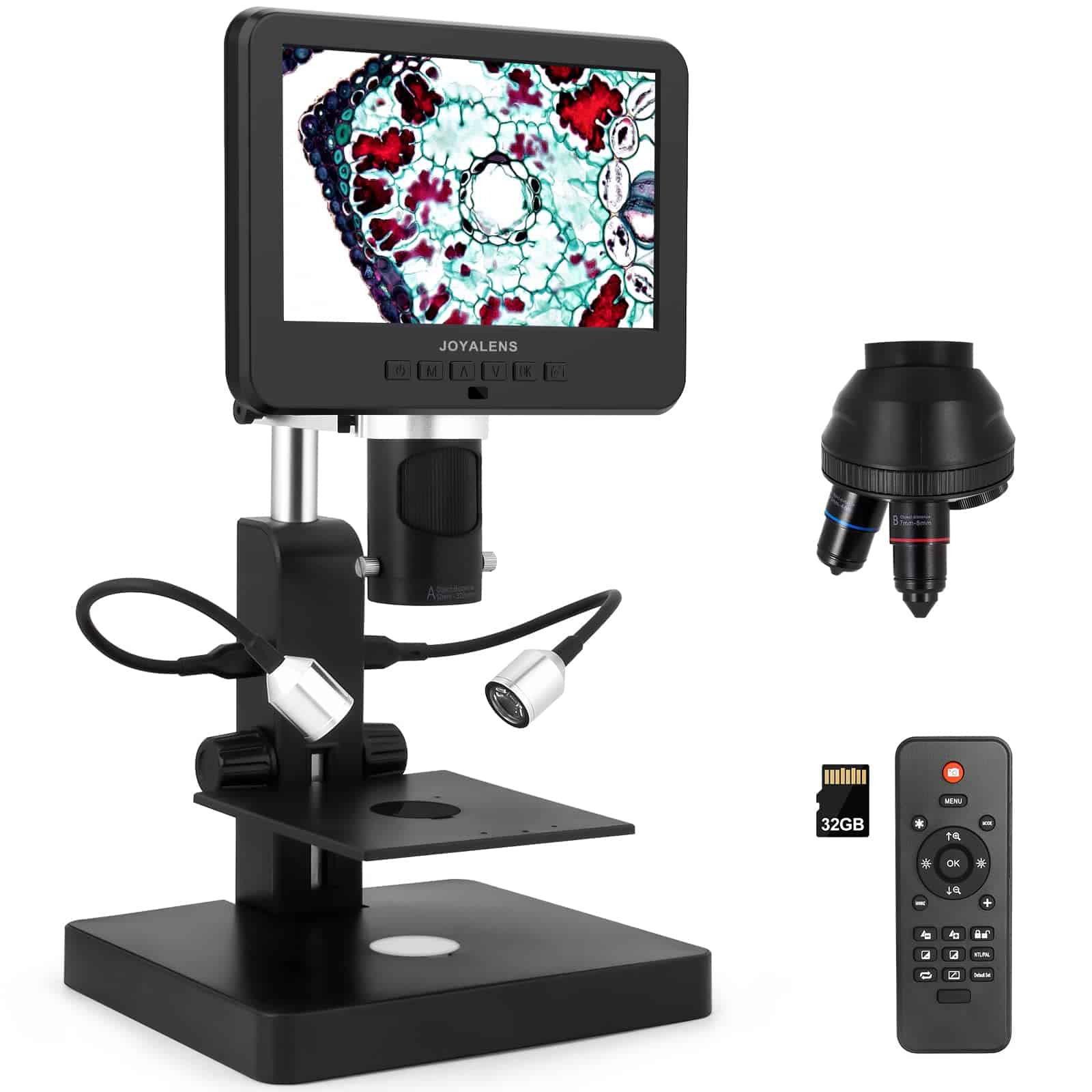 Microscopio Digital JOYALENS JL246P 3 Lentes 7'' LCD 1000�