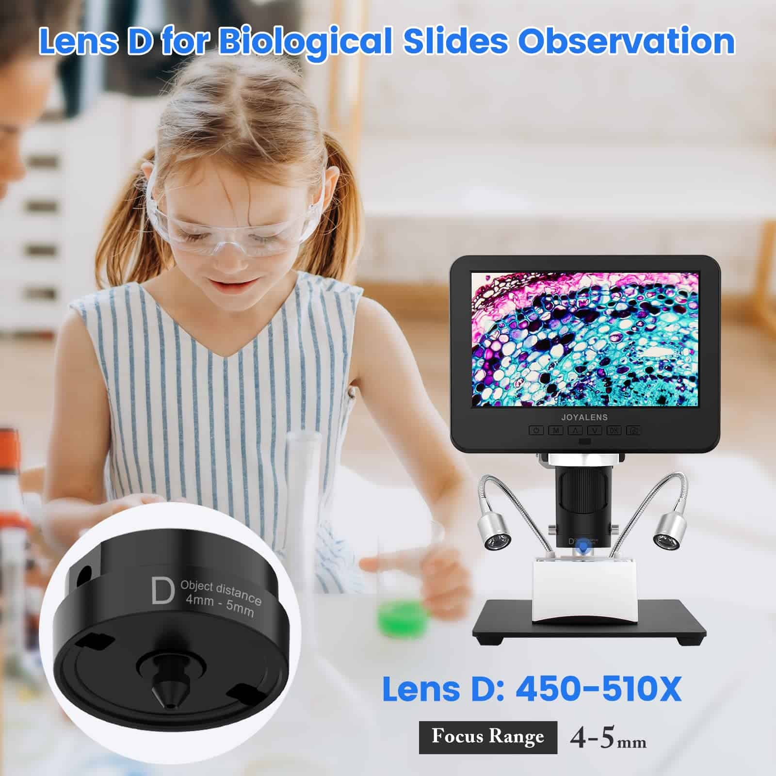 Microscopio Digital JOYALENS JL246M 3 Lentes 7 pulgadas, - Image 6