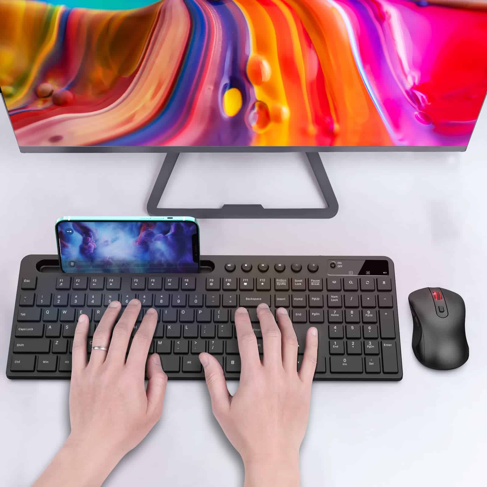 Combo De Teclado Y Ratón Inalámbrico, Marvo 2.4g Teclado - Image 8
