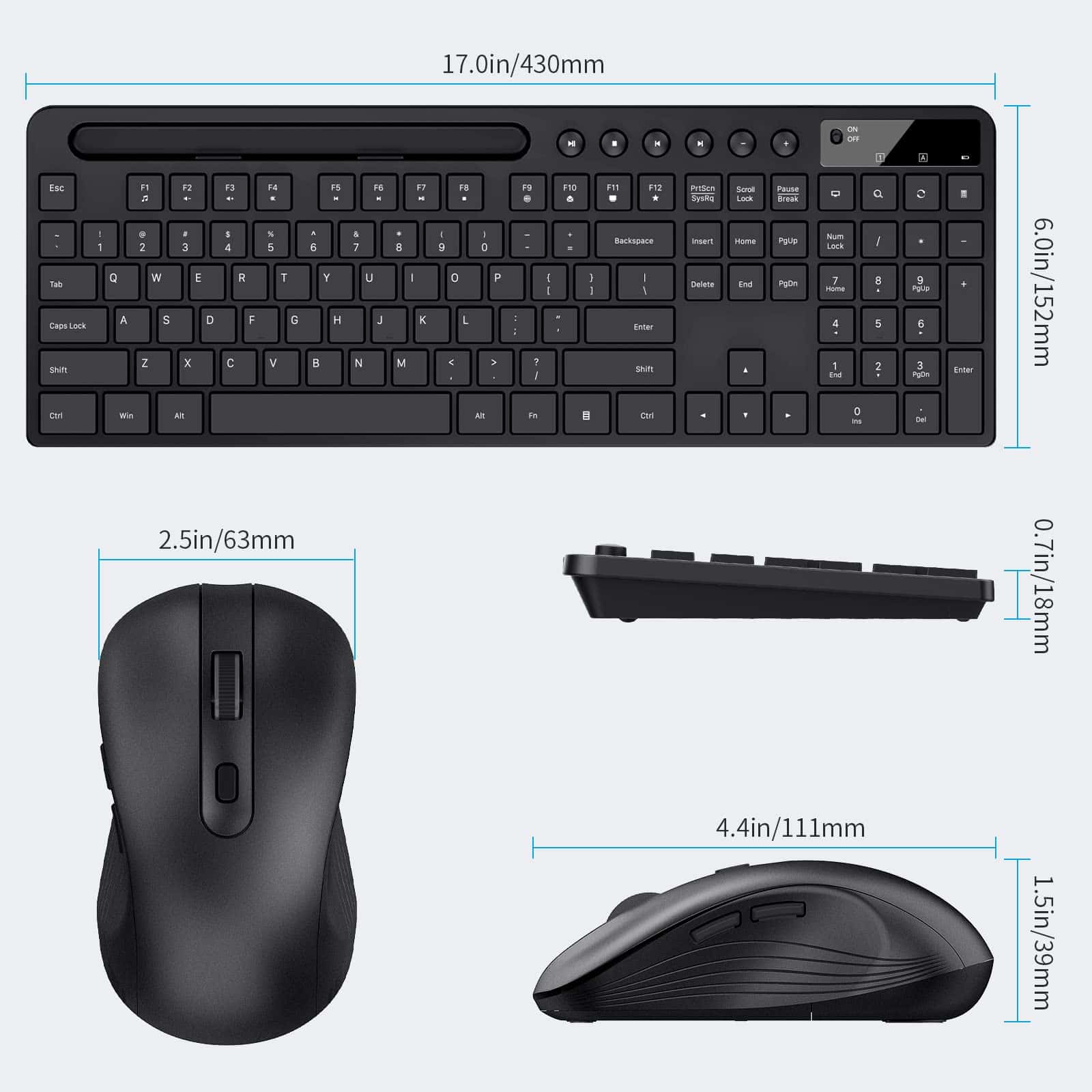 Combo De Teclado Y Ratón Inalámbrico, Marvo 2.4g Teclado - Image 5