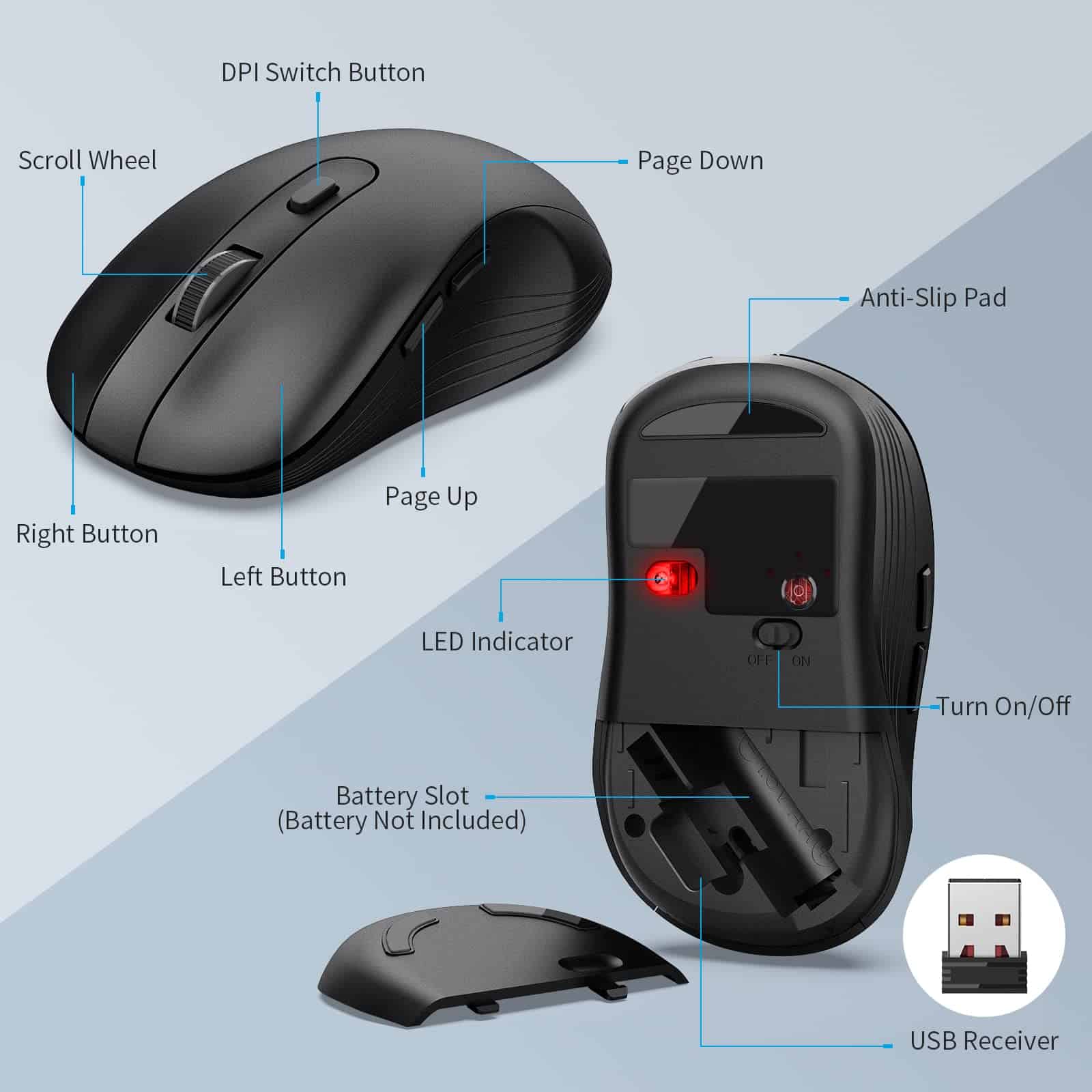 Combo De Teclado Y Ratón Inalámbrico, Marvo 2.4g Teclado - Image 7