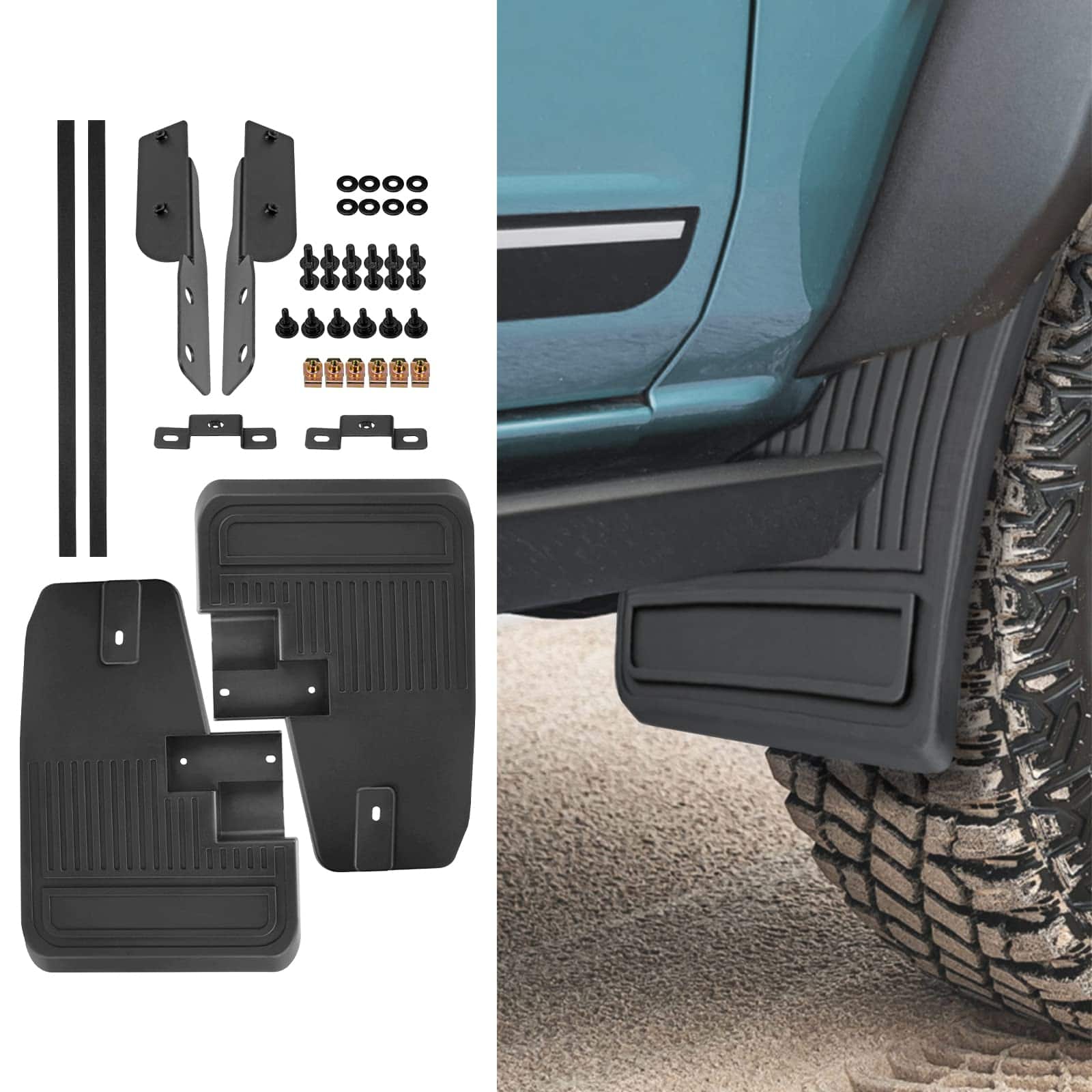 ZIQUN Mud Flaps para Ford Bronco Accesorios, Guardabarros