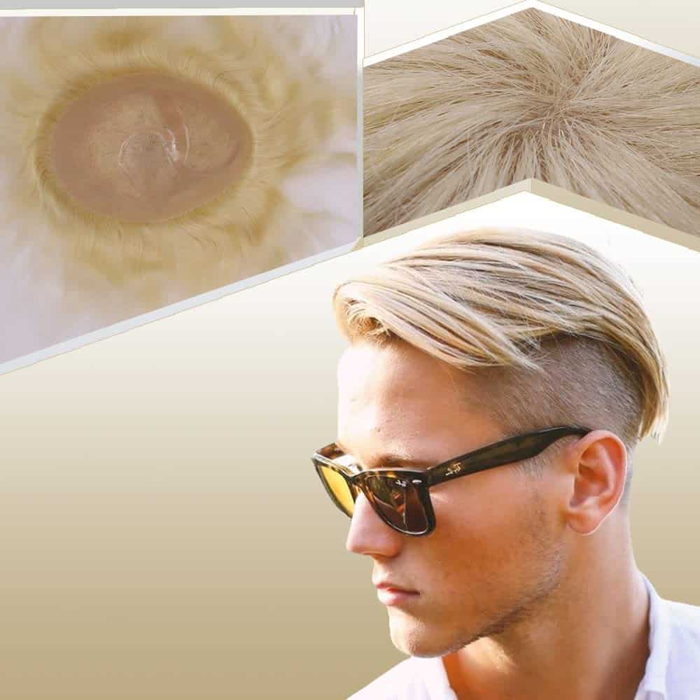 Tupé Lishy para Hombres Sistema de Reemplazo de Cabello