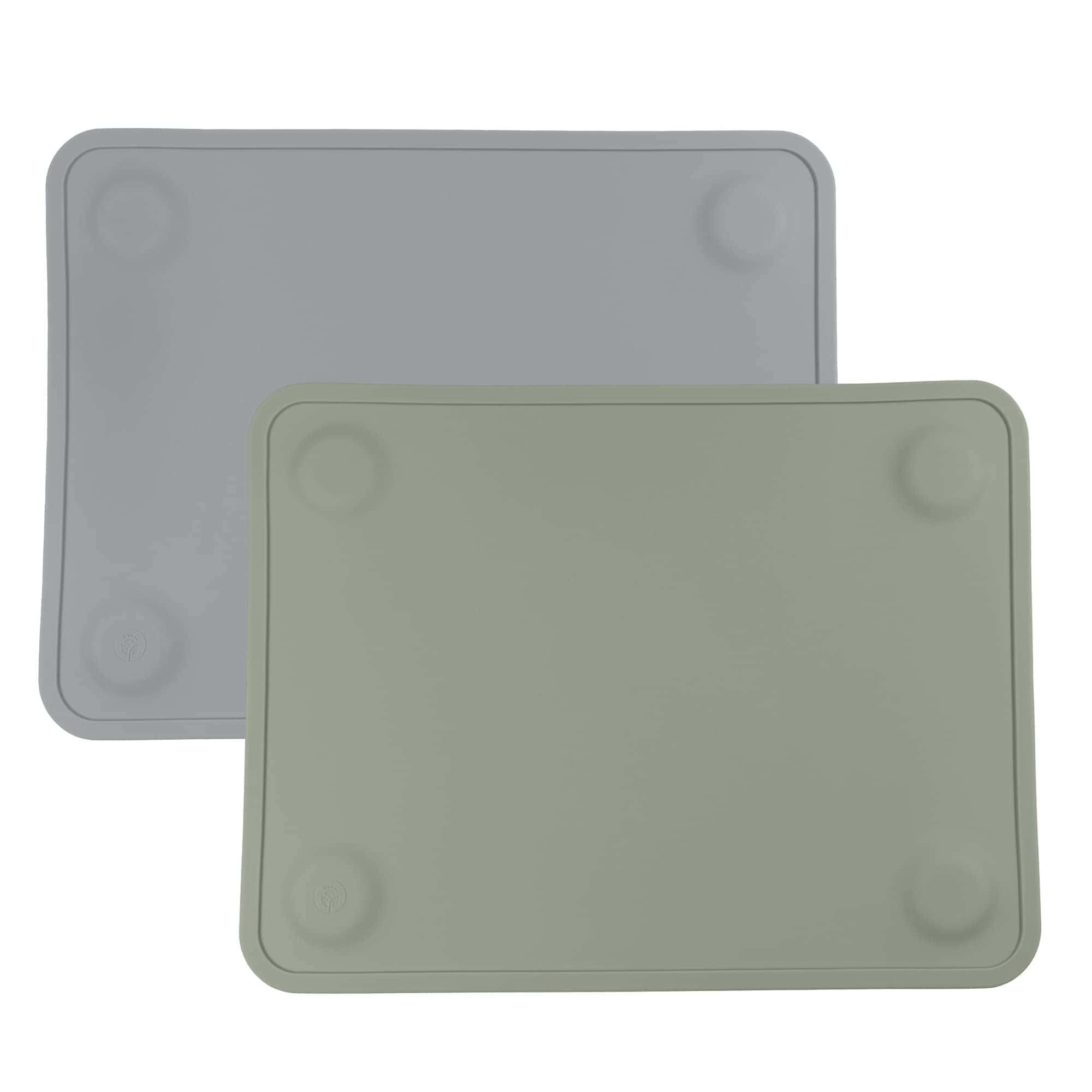 WeeSprout Tapetes de succión de silicona para -Gris Oscuro M