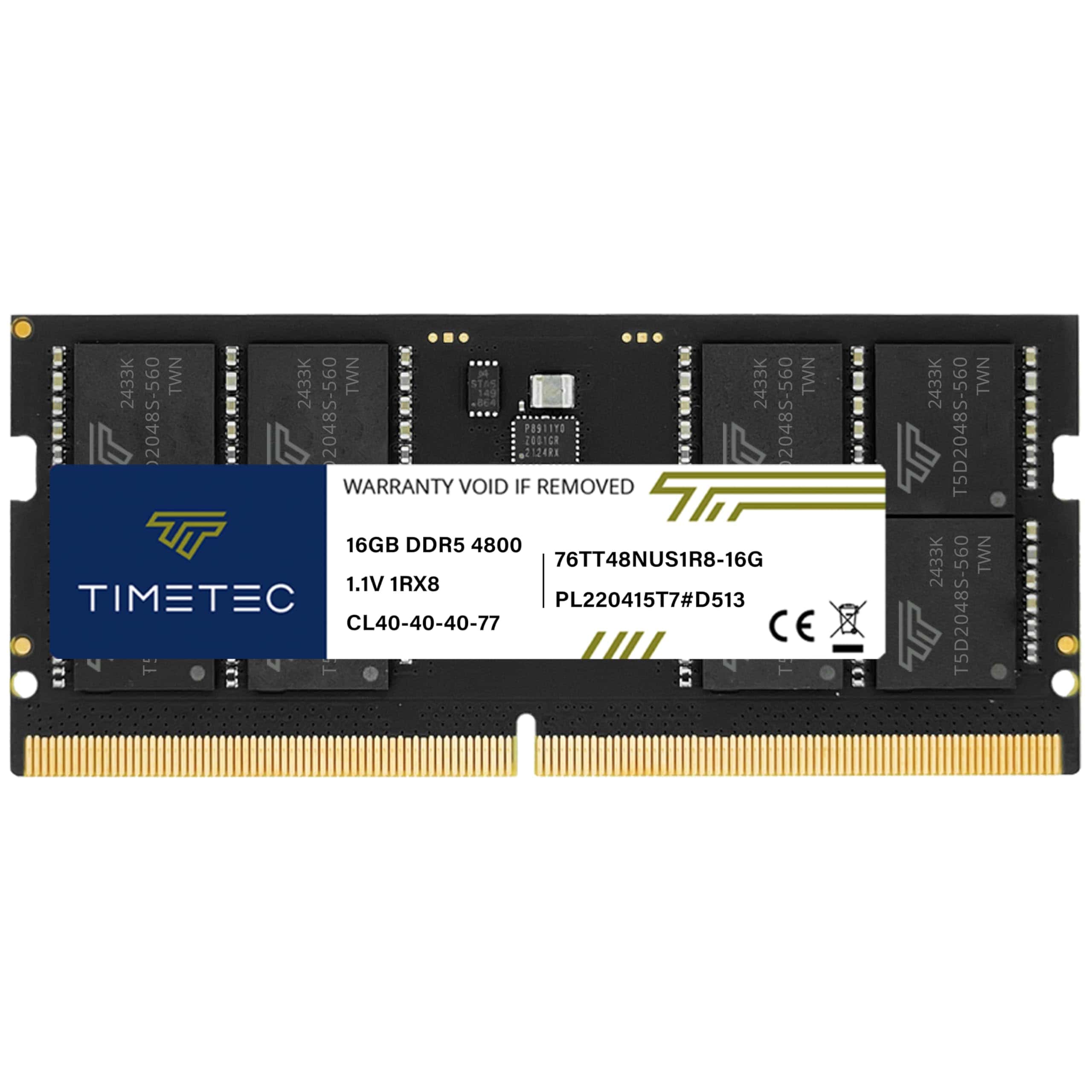 Módulo de Memoria RAM para Laptop Timetec DDR5 de 16GB