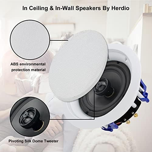 4 Bocinas para Techo Herdio HCS528 Plafón 5.25" Bluetooth - Image 3
