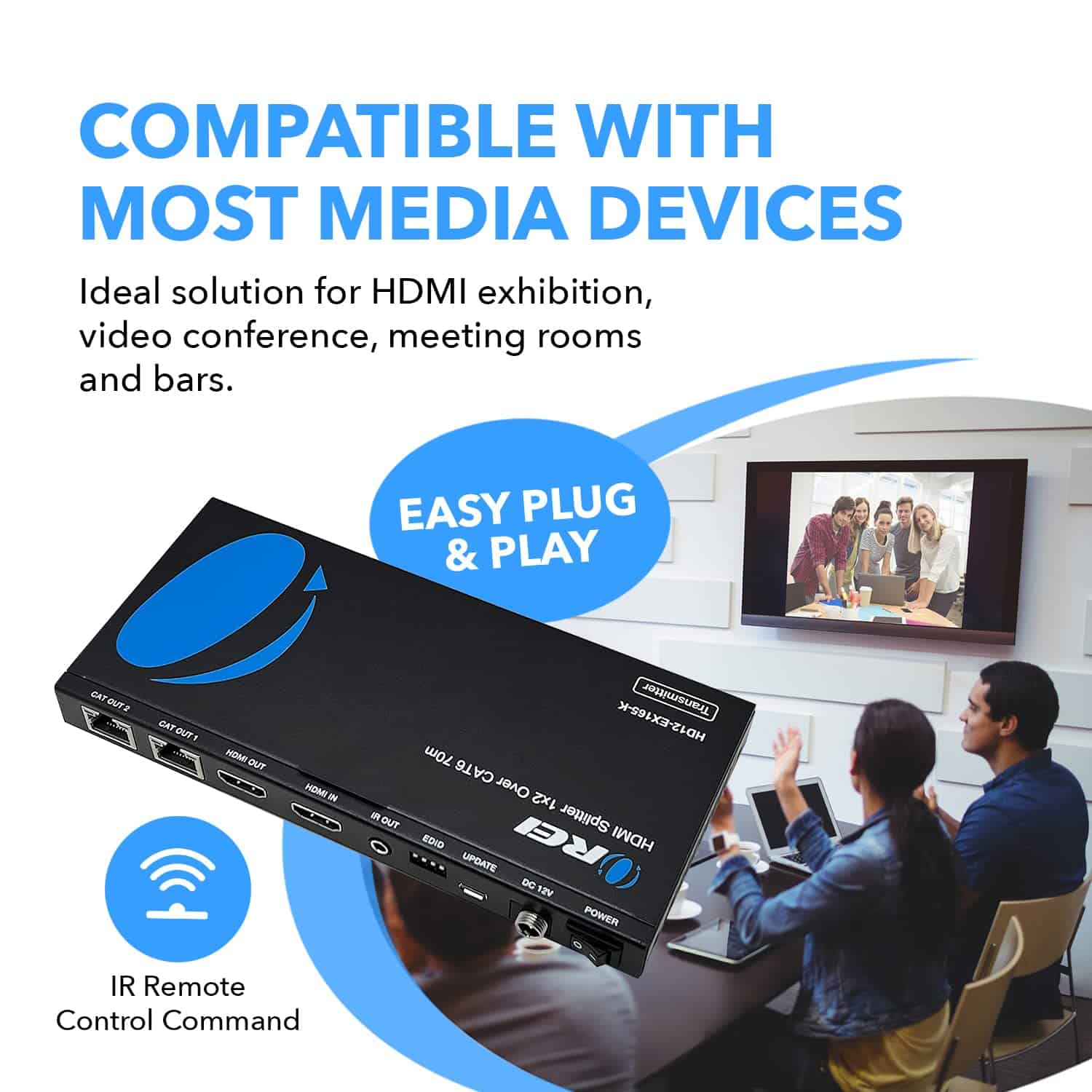 OREI 4K 1x2 HDMI Extensor Splitter sobre Ethernet Cat6/7 - Image 8