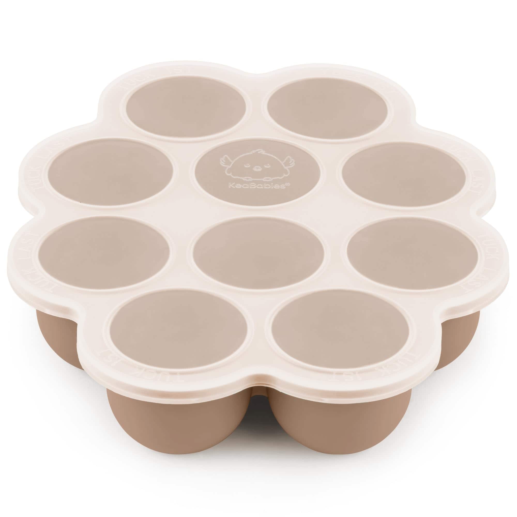 Bandejitas de Silicona KeaBabies con Tapa, 2oz x 10 Piezas,