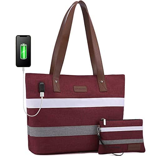 Bolso de Hombro para Laptop Tote LOVEVOOK 15.6" Rojo Vino